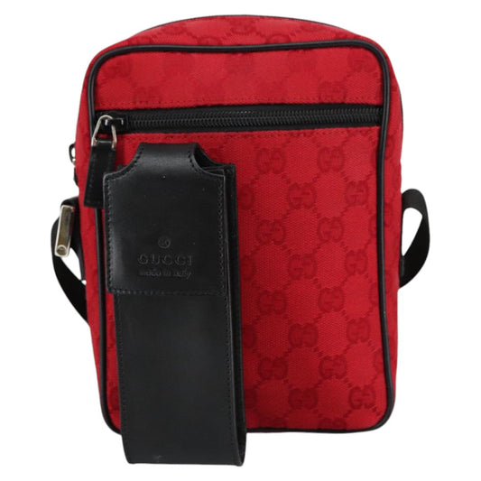 Gucci Red Canvas Shoulder Bag ()
