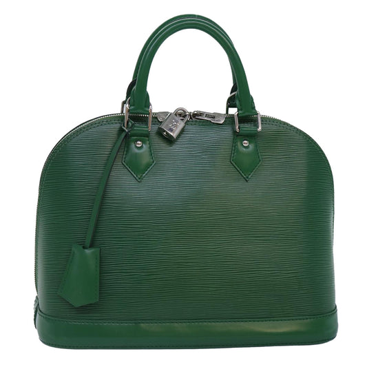 Louis Vuitton Alma Green Calfskin Handbag