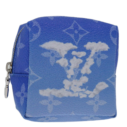 Louis Vuitton Blue Canvas Clutch Bag