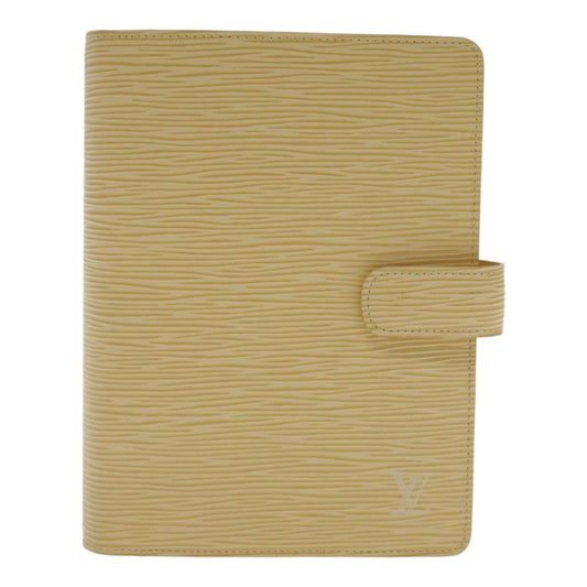 Louis Vuitton Agenda Mm Beige Leather Wallet