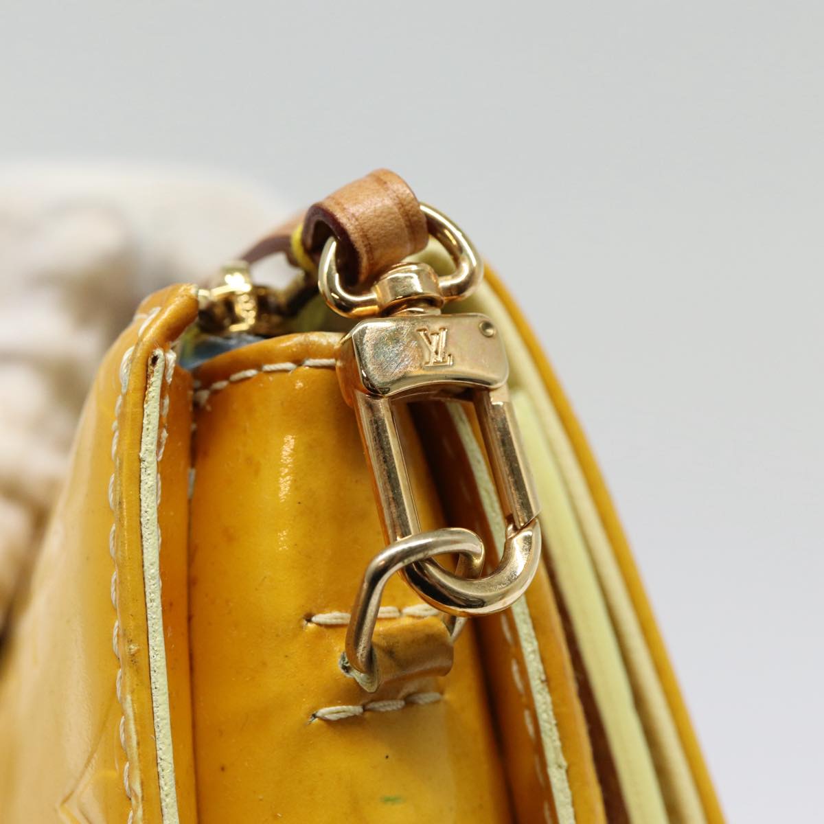 Louis Vuitton Mott Yellow Patent Leather Shoulder Bag