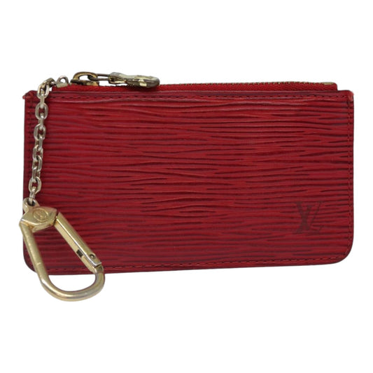 Louis Vuitton Pochette Clés Red Leather Wallet