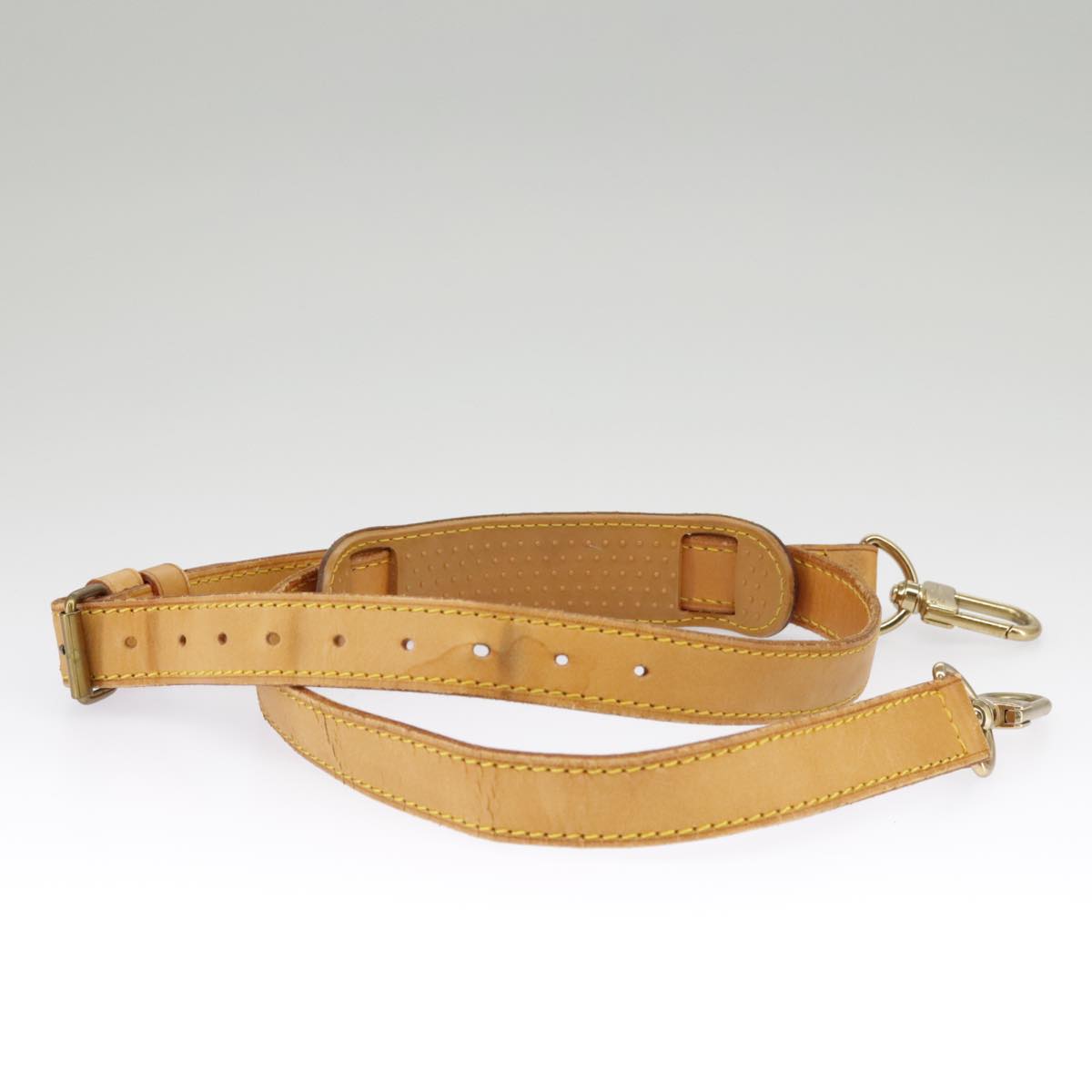 Louis Vuitton Shoulder Strap Beige Leather Bag Jewelry