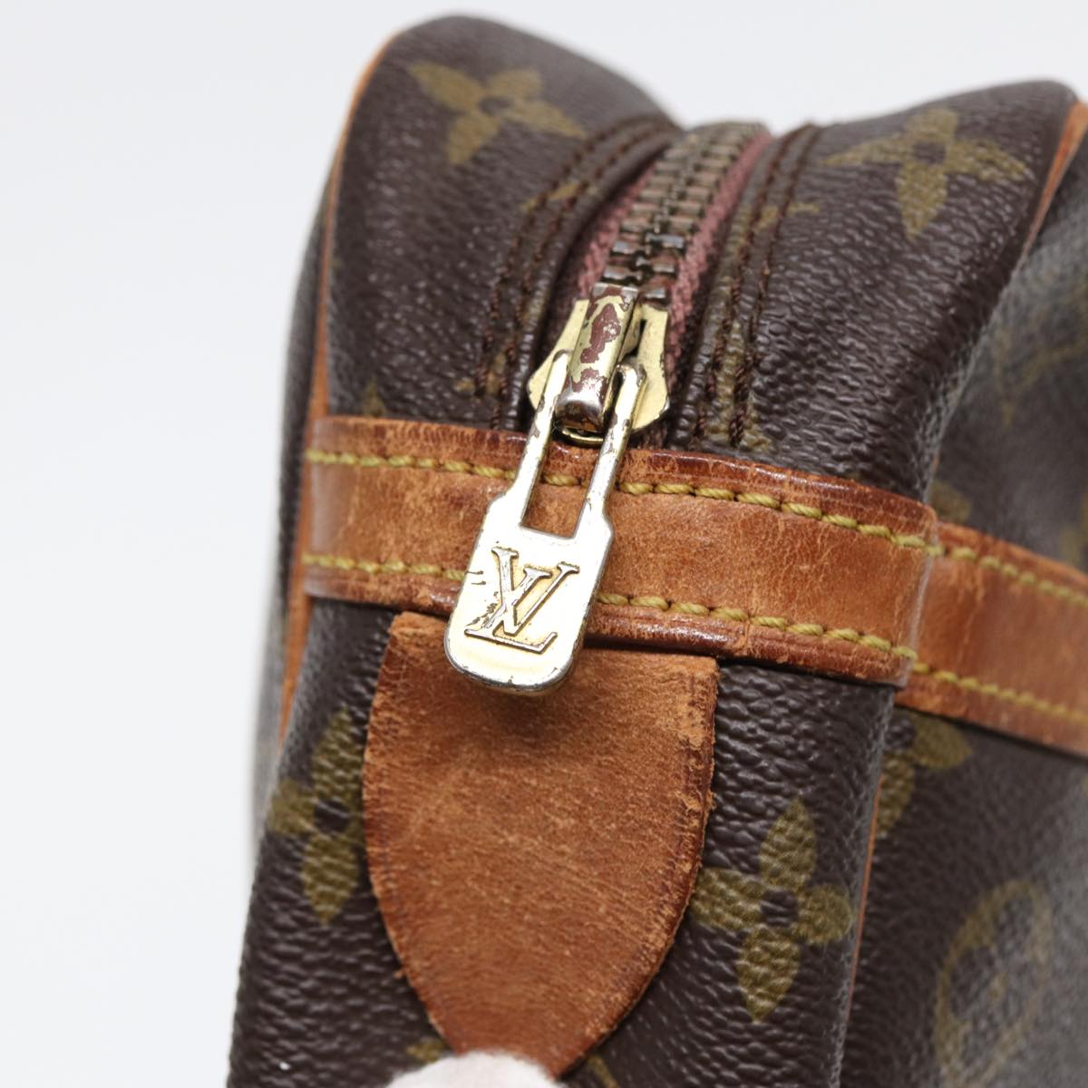 Louis Vuitton Compiegne 28 Brown Canvas Clutch Bag