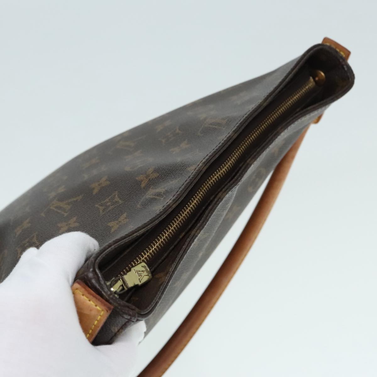 Louis Vuitton Looping Brown Canvas Shoulder Bag