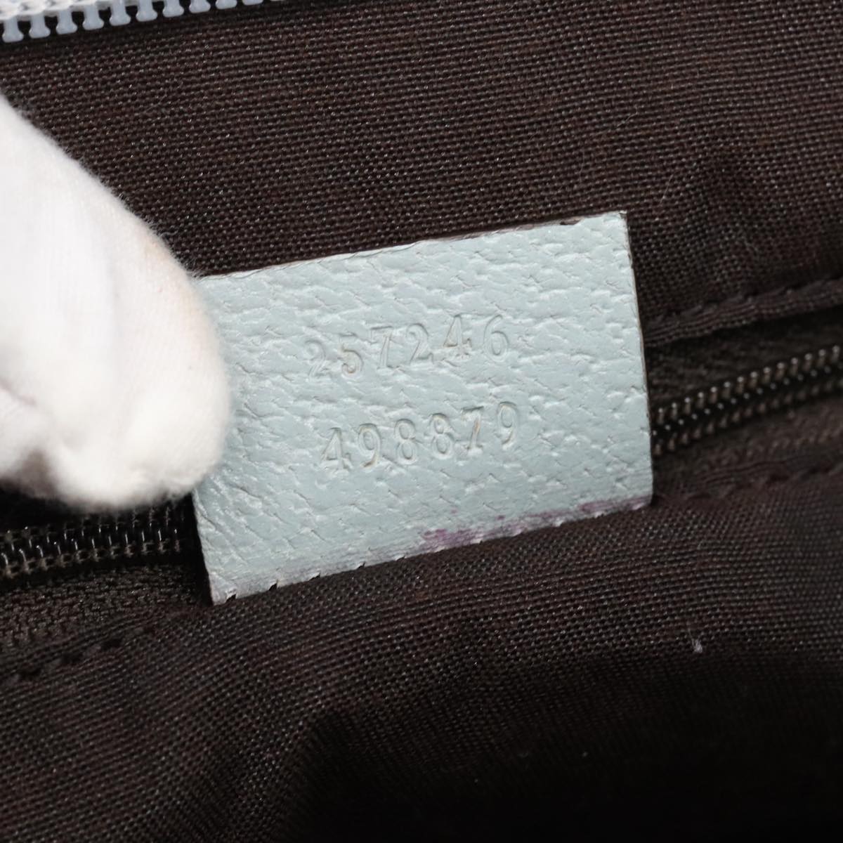 Gucci Blue Canvas Shoulder Bag