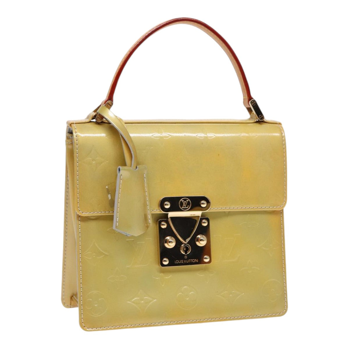 Louis Vuitton Spring Street Yellow Patent Leather Handbag
