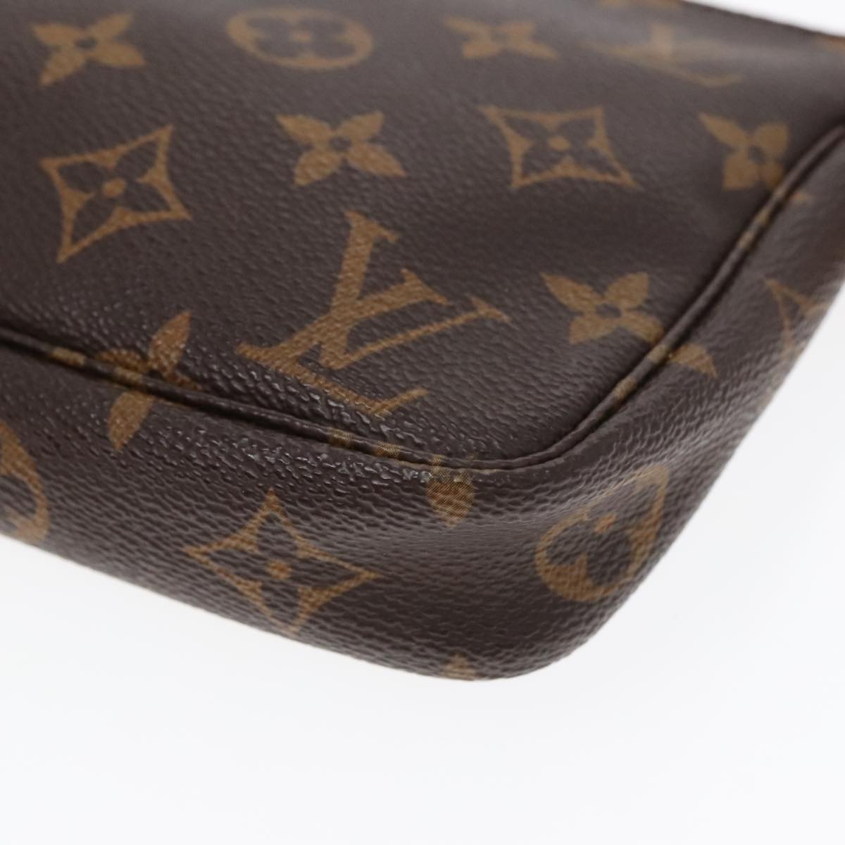 Louis Vuitton Pochette Accessoire Brown Canvas Clutch Bag