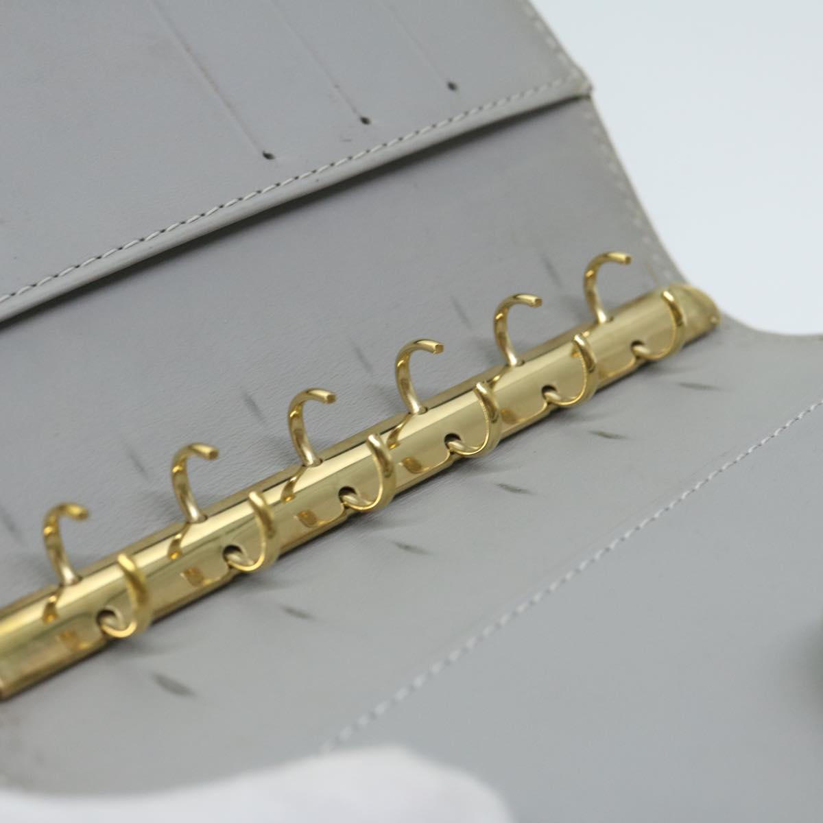Louis Vuitton Agenda Pm Grey Patent Leather Wallet