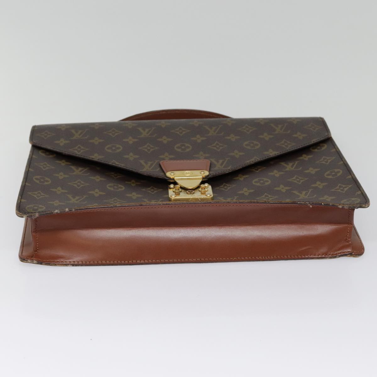 Louis Vuitton Document Case Brown Canvas Briefcase Bag