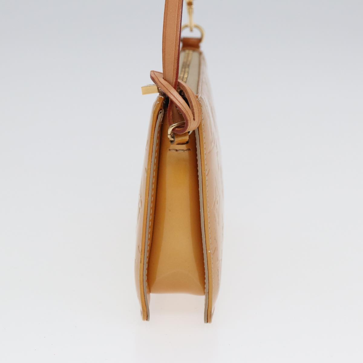 Louis Vuitton Lexington Beige Patent Leather Clutch Bag