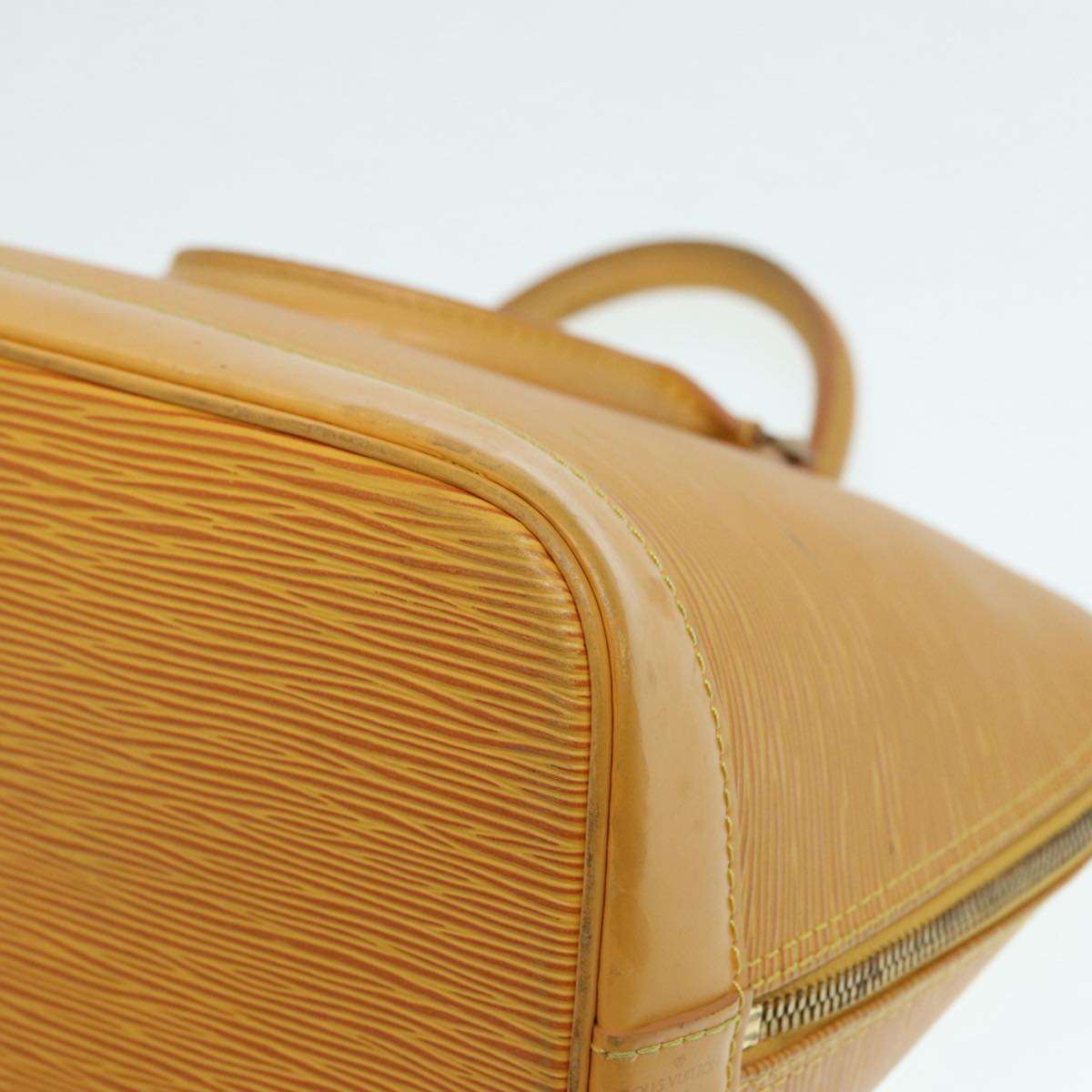 Louis Vuitton Alma Yellow Leather Handbag