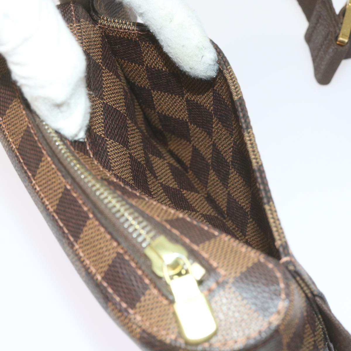 Louis Vuitton Geronimos Brown Canvas Shoulder Bag