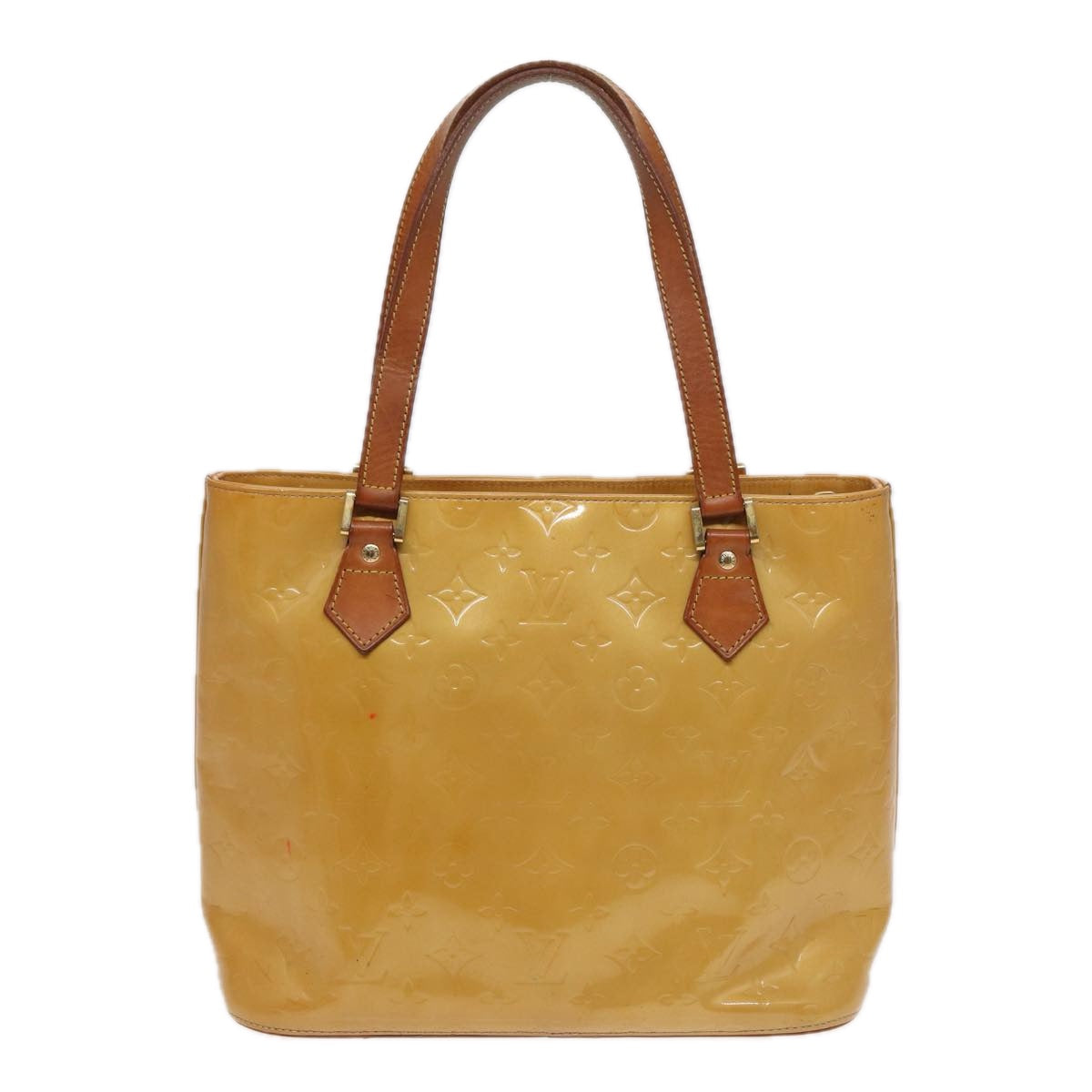 Louis Vuitton Houston Beige Patent Leather Shoulder Bag
