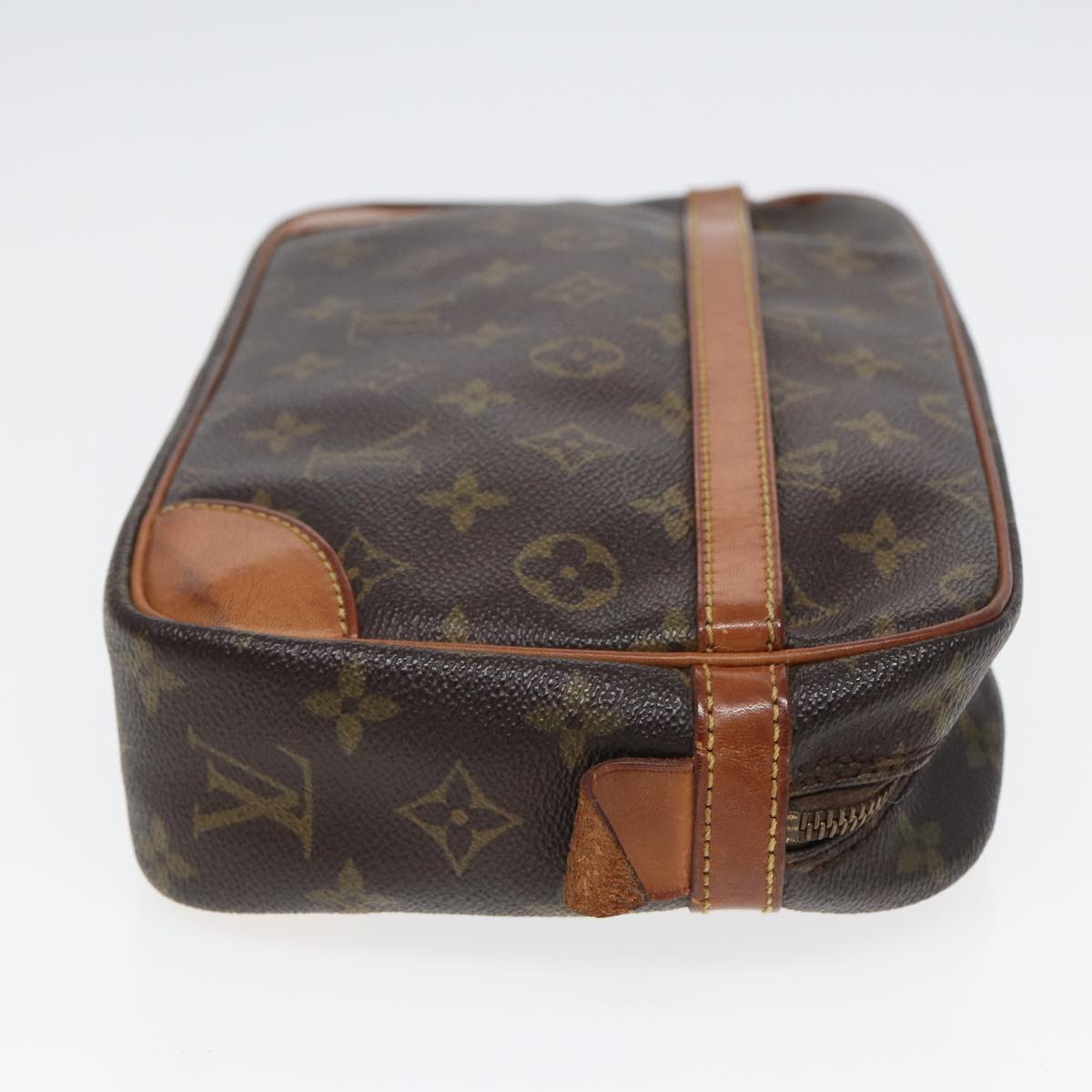 Louis Vuitton Compiegne 28 Brown Canvas Clutch Bag