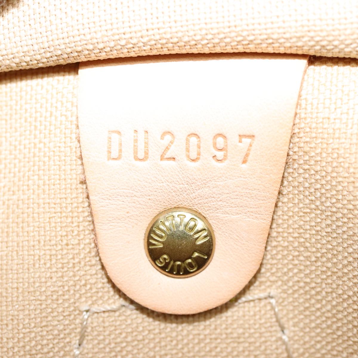 Louis Vuitton Speedy 30 White Canvas Handbag