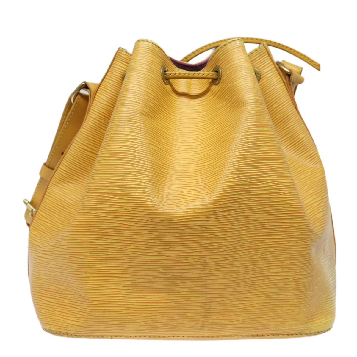 Louis Vuitton Petit Noé Yellow Leather Shoulder Bag