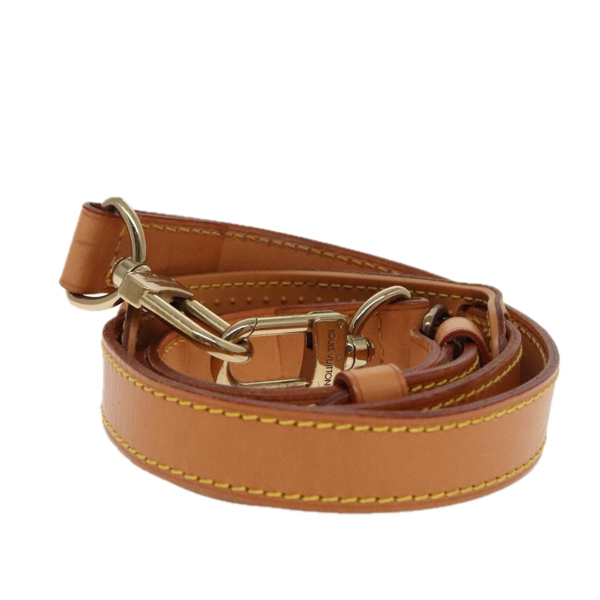 Louis Vuitton Shoulder Strap Beige Leather Bag Jewelry ()