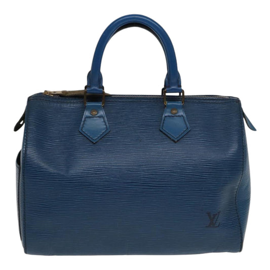 Louis Vuitton Speedy 25 Navy Leather Handbag