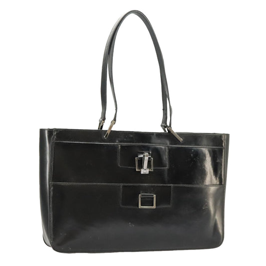 Gucci Black Patent Leather Tote Bag ()
