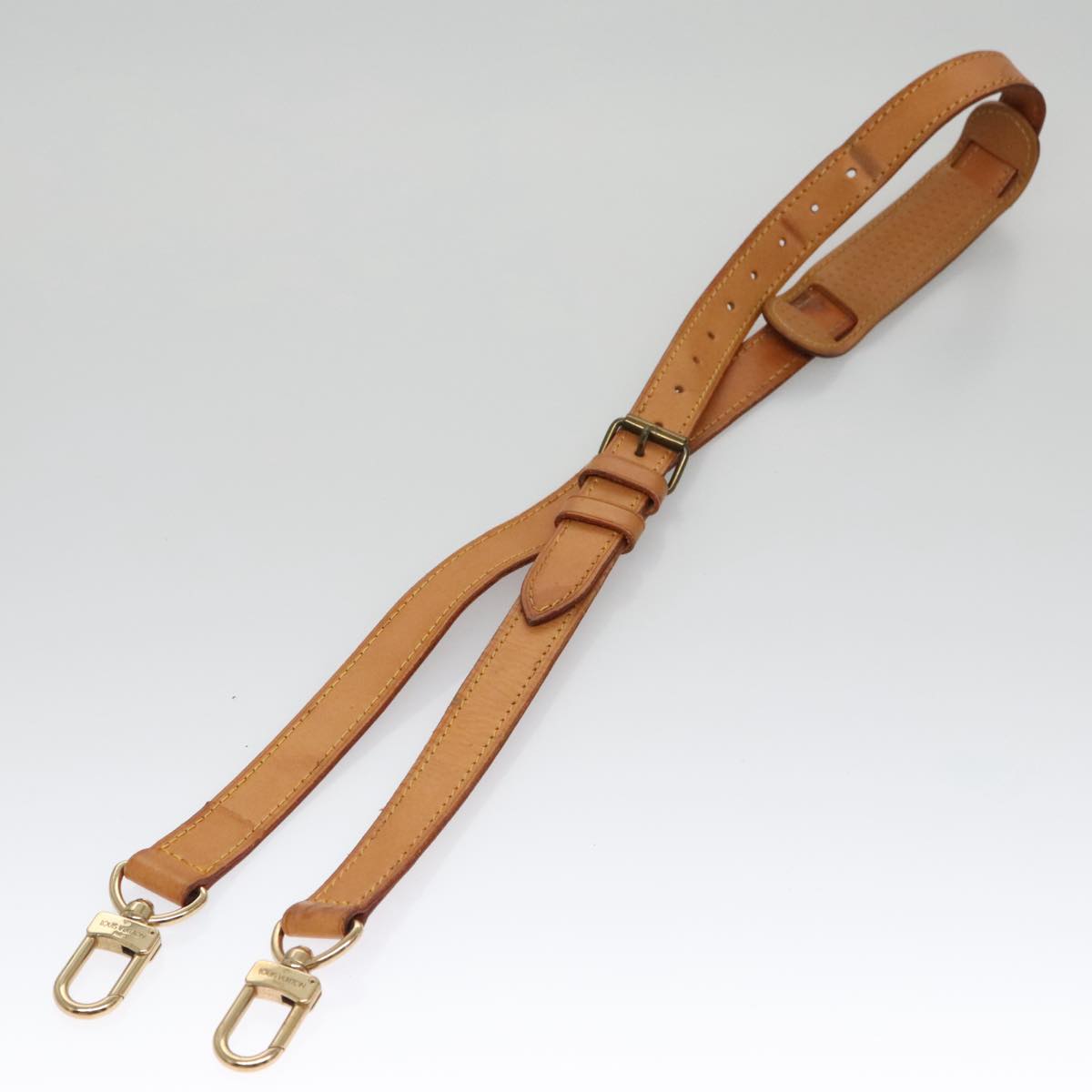 Louis Vuitton Shoulder Strap Beige Leather Bag Jewelry