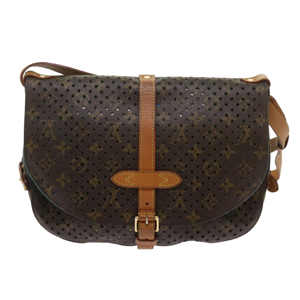 Louis Vuitton Brown Canvas Shoulder Bag