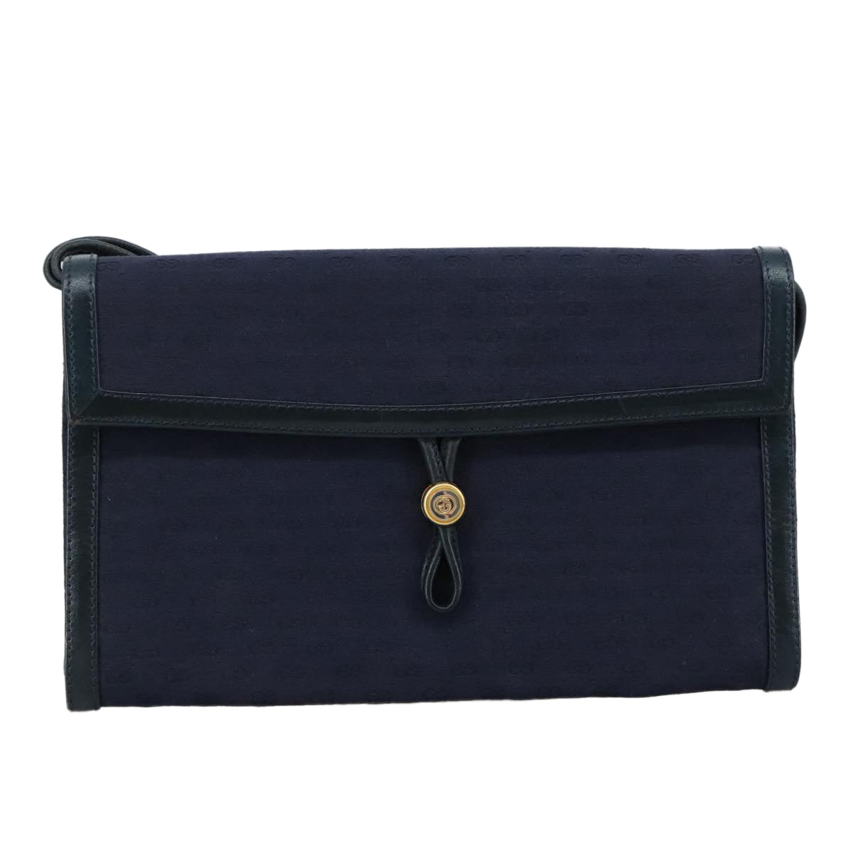 Gucci Gg Canvas Navy Canvas Shoulder Bag ()