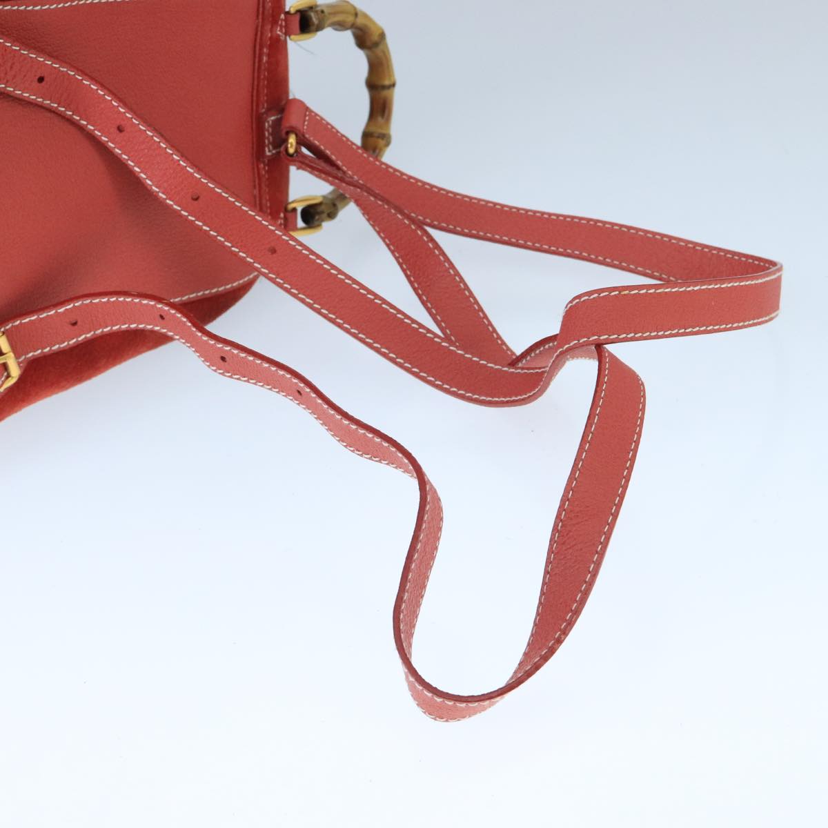 Gucci Bamboo Red Suede Backpack Bag