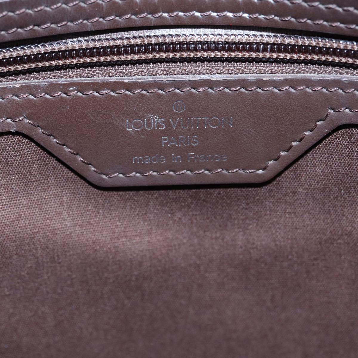 Louis Vuitton Sac Plat Brown Leather Handbag