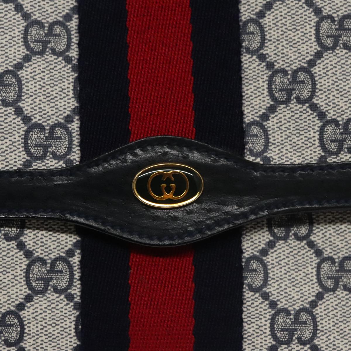 Gucci Gg Canvas Navy Canvas Clutch Bag