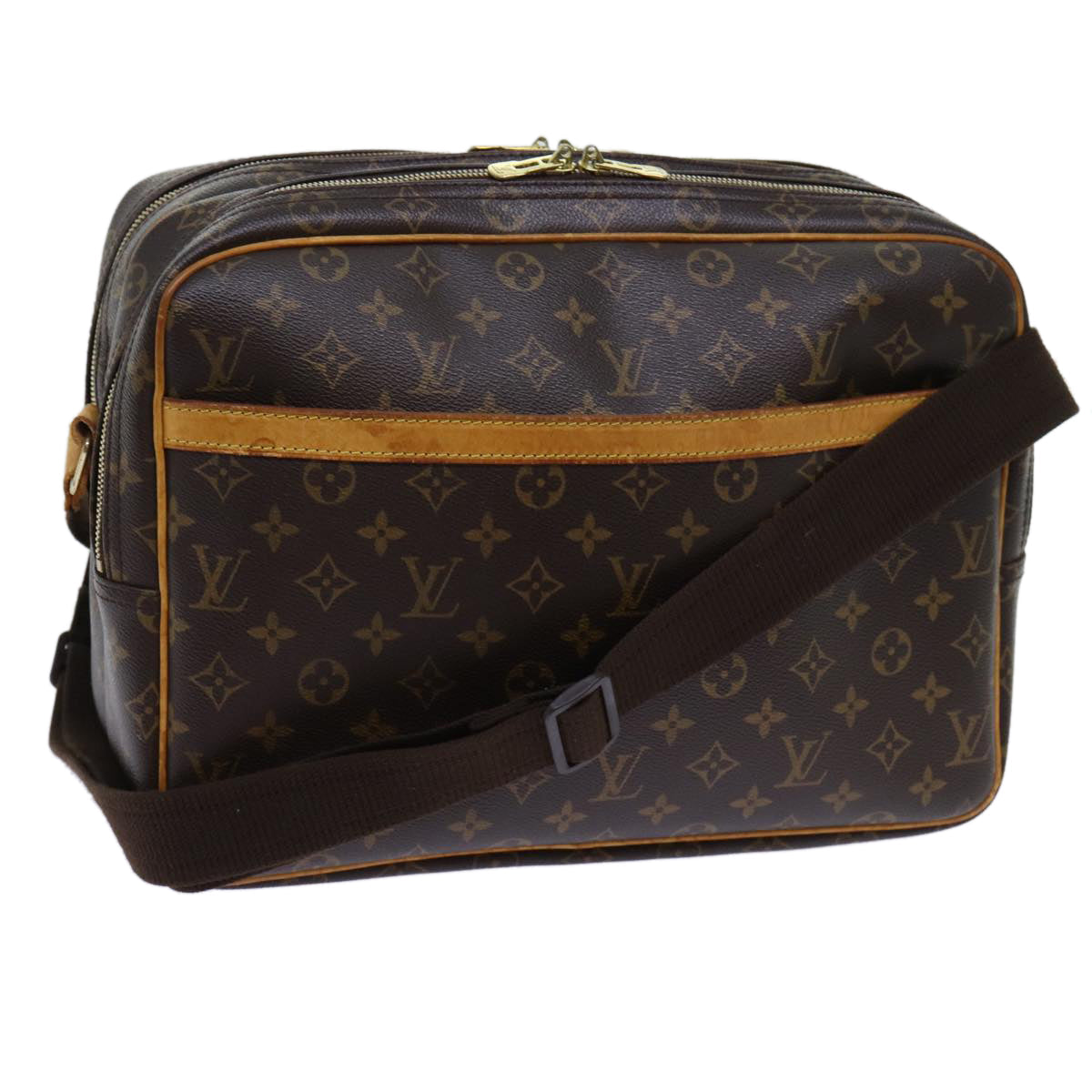 Louis Vuitton Reporter Brown Canvas Shoulder Bag