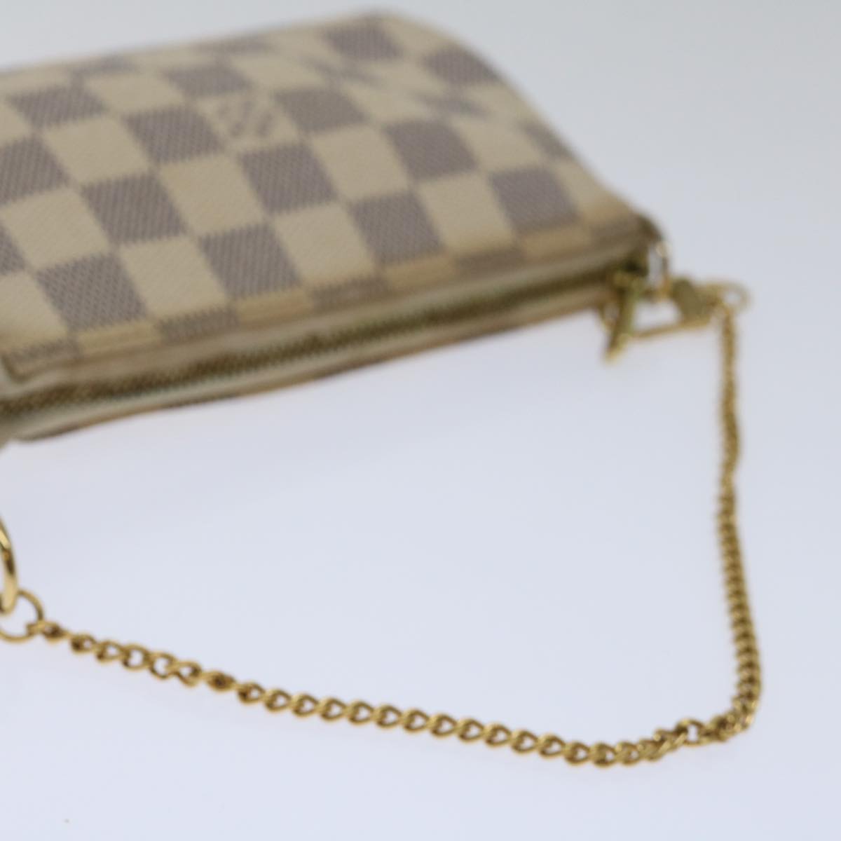 Louis Vuitton Pochette Accessoire White Canvas Clutch Bag