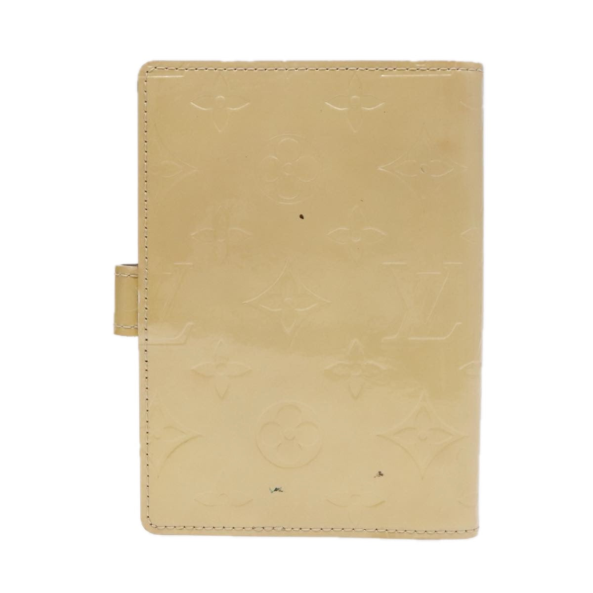 Louis Vuitton Agenda Pm Beige Patent Leather Wallet