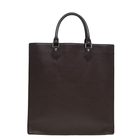 Louis Vuitton Sac Plat Brown Leather Handbag