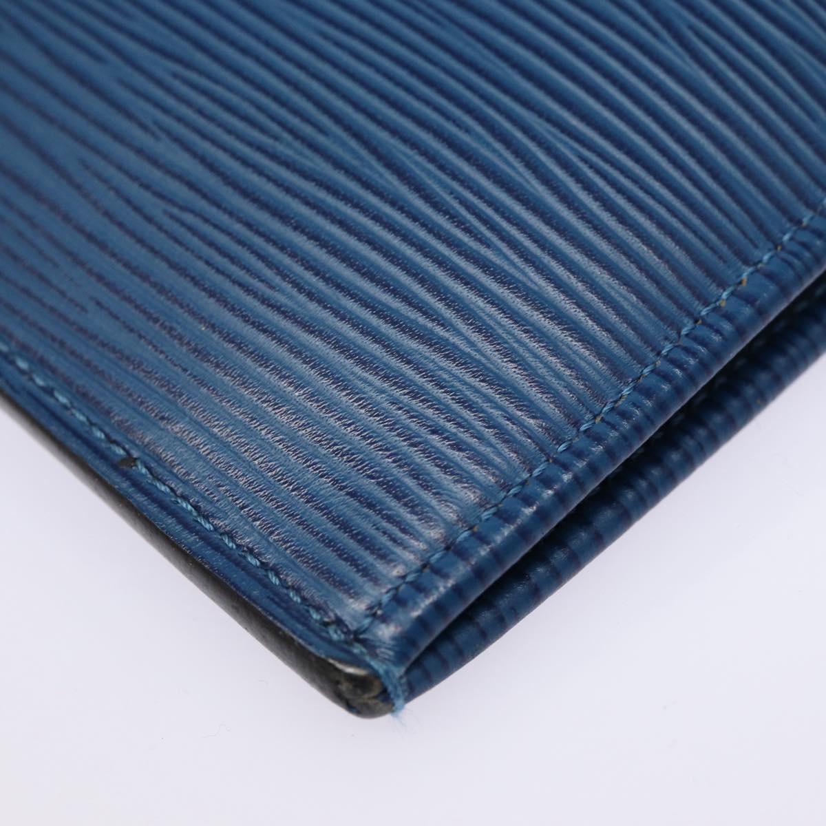 Louis Vuitton Pochette Jour Blue Leather Clutch Bag