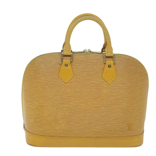 Louis Vuitton Alma Yellow Leather Handbag