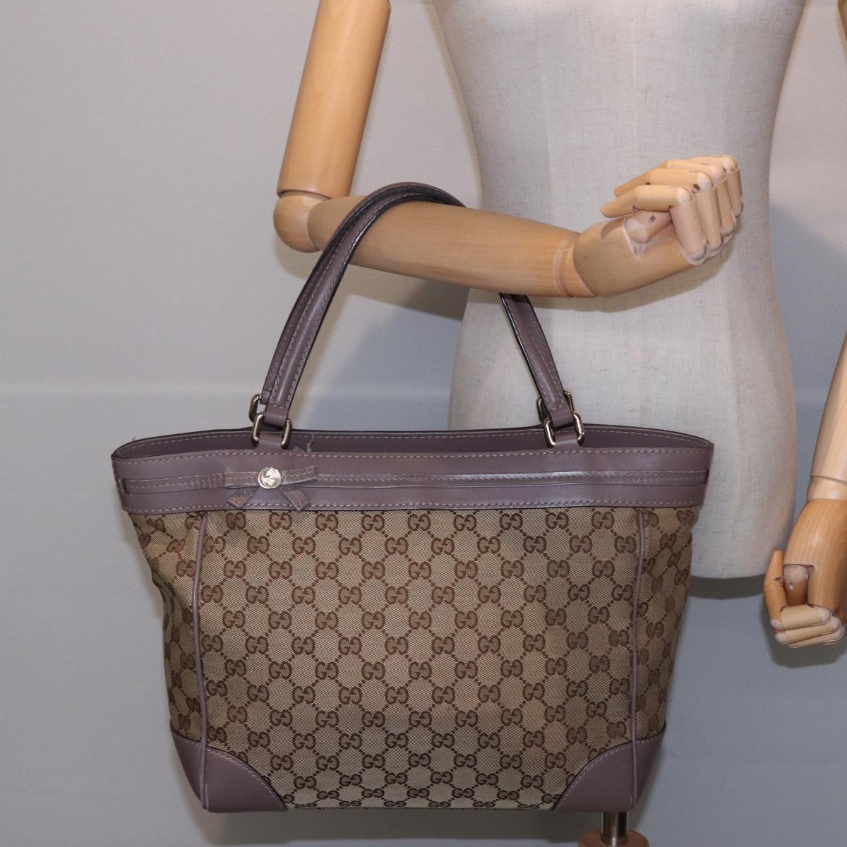 Gucci Mayfair Beige Canvas Tote Bag