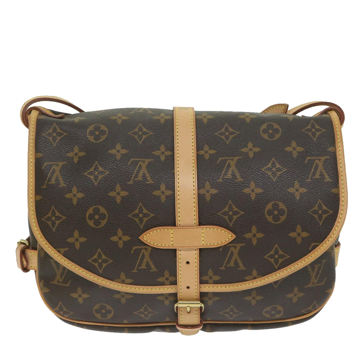 Louis Vuitton Saumur Brown Canvas Shoulder Bag