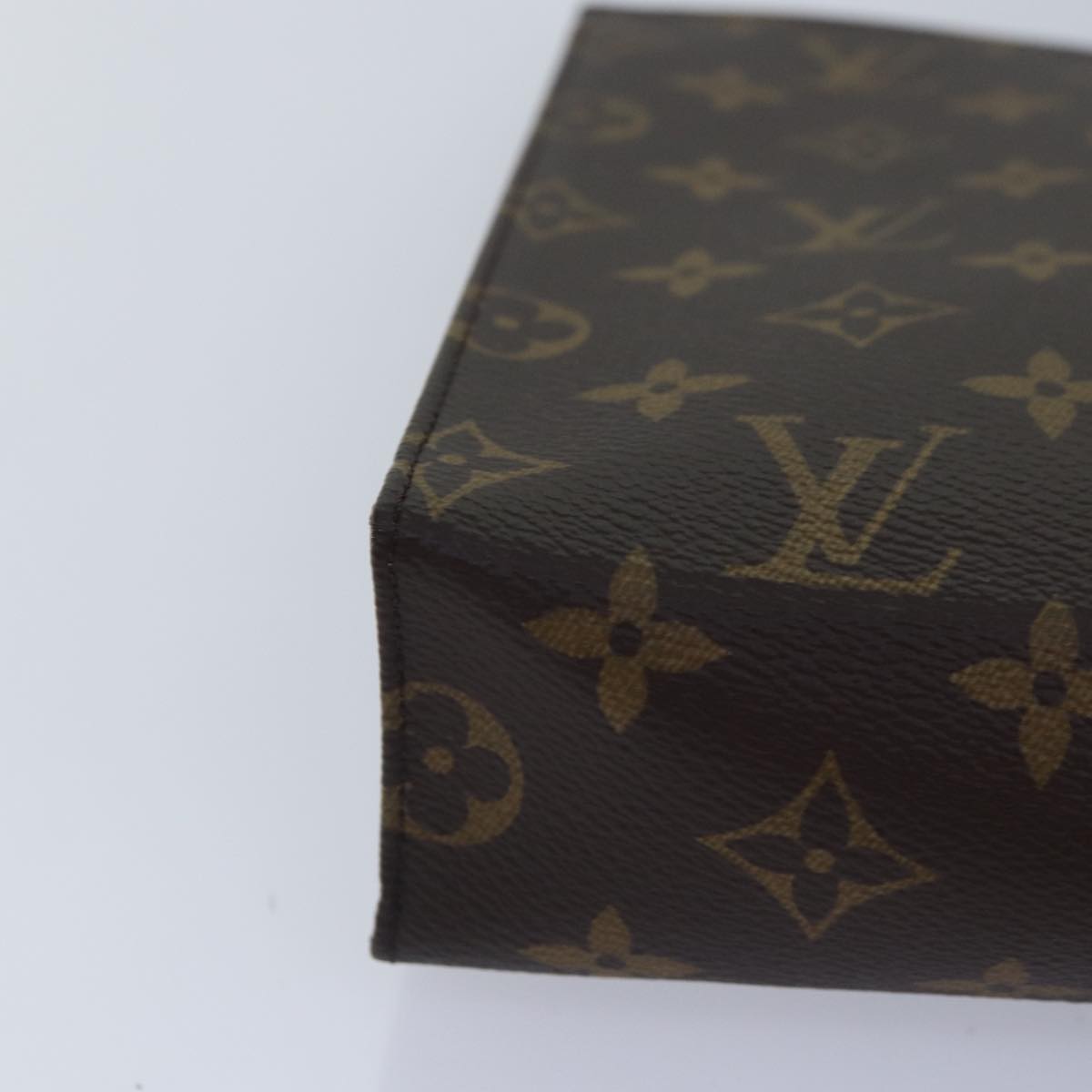 Louis Vuitton Poche Toilette Brown Canvas Clutch Bag