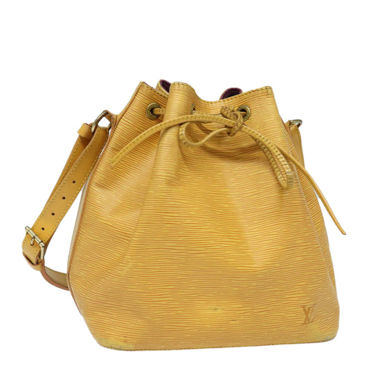 Louis Vuitton Petit Noé Yellow Leather Shoulder Bag