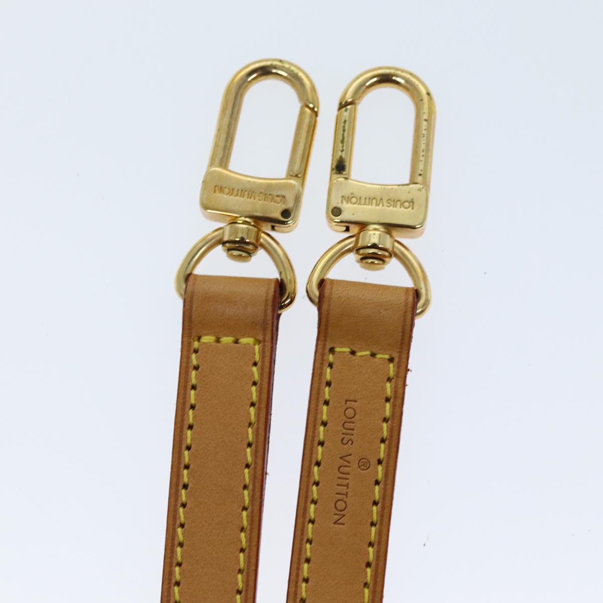 Louis Vuitton Shoulder Strap Beige Leather Bag Jewelry
