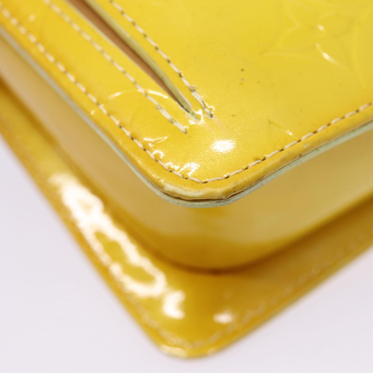 Louis Vuitton Mott Yellow Patent Leather Shoulder Bag