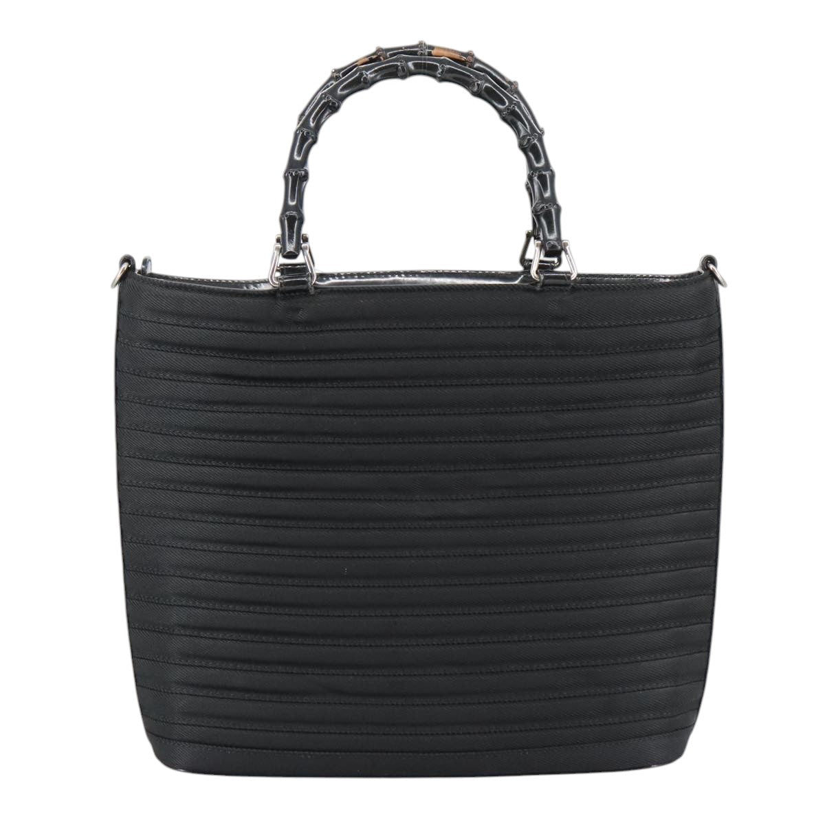 Gucci Bamboo Black Synthetic Handbag