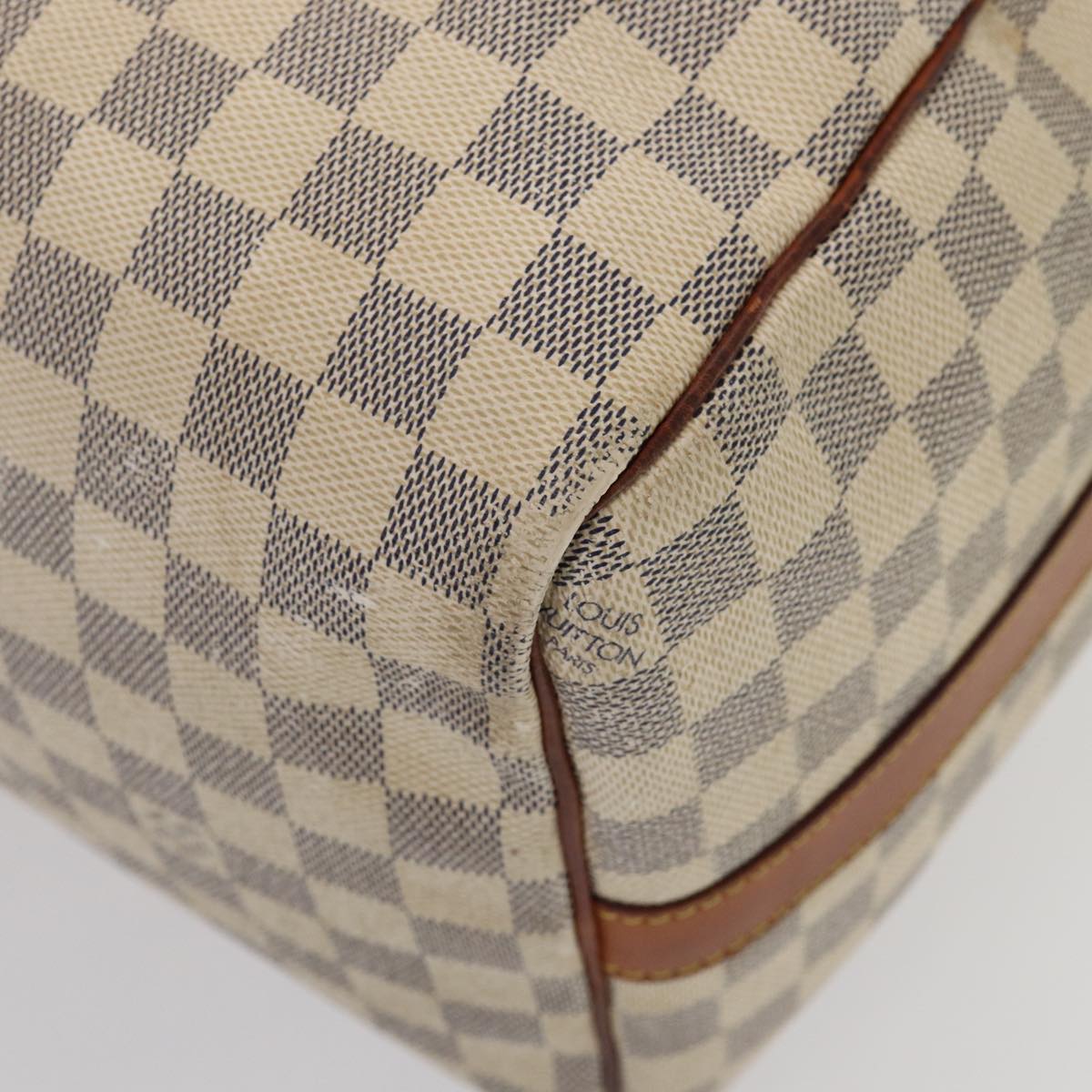 Louis Vuitton Keepall Bandouliere 45 White Canvas Travel Bag