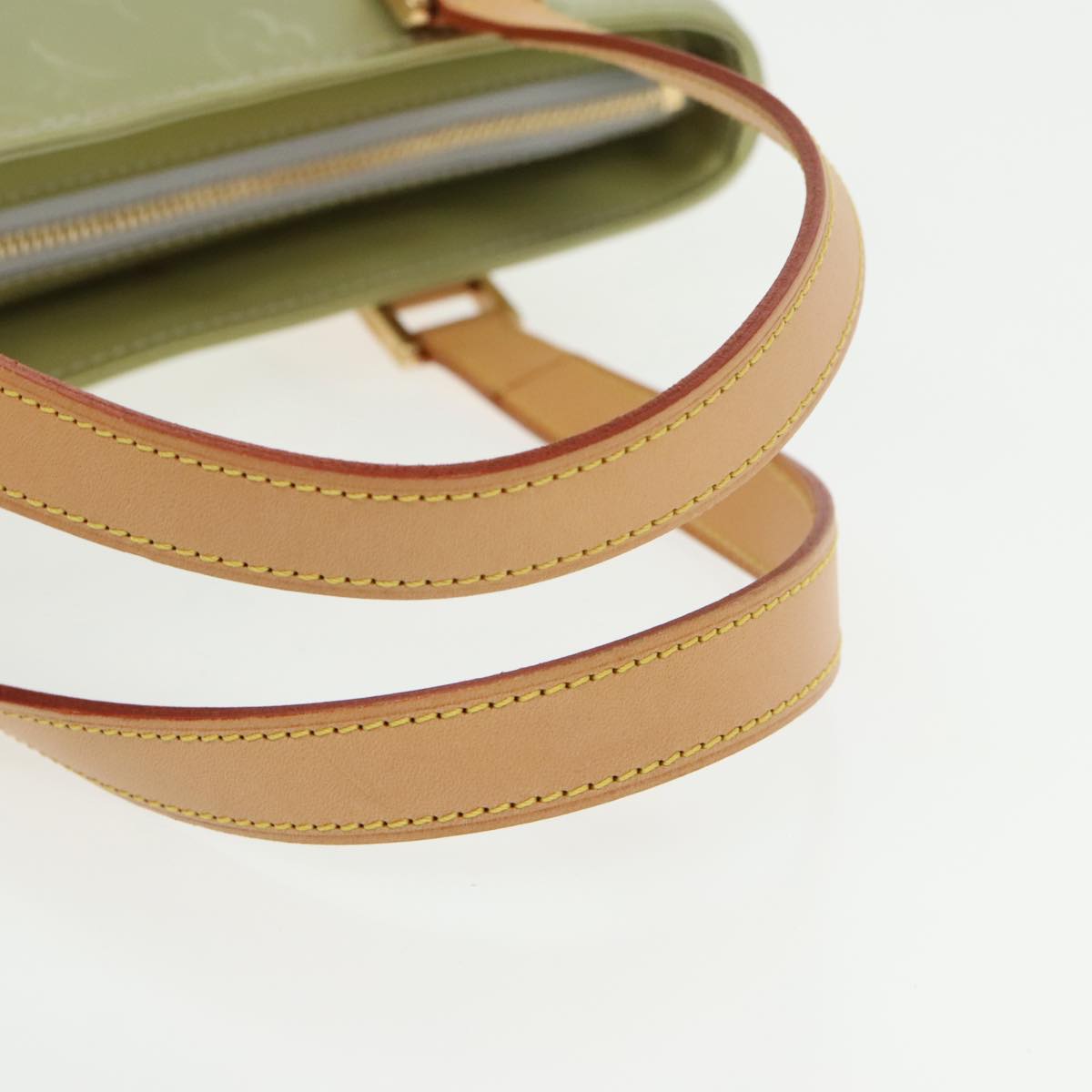 Louis Vuitton Houston Green Patent Leather Handbag