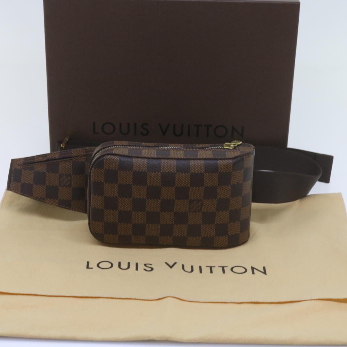 Louis Vuitton Geronimos Brown Canvas Shoulder Bag