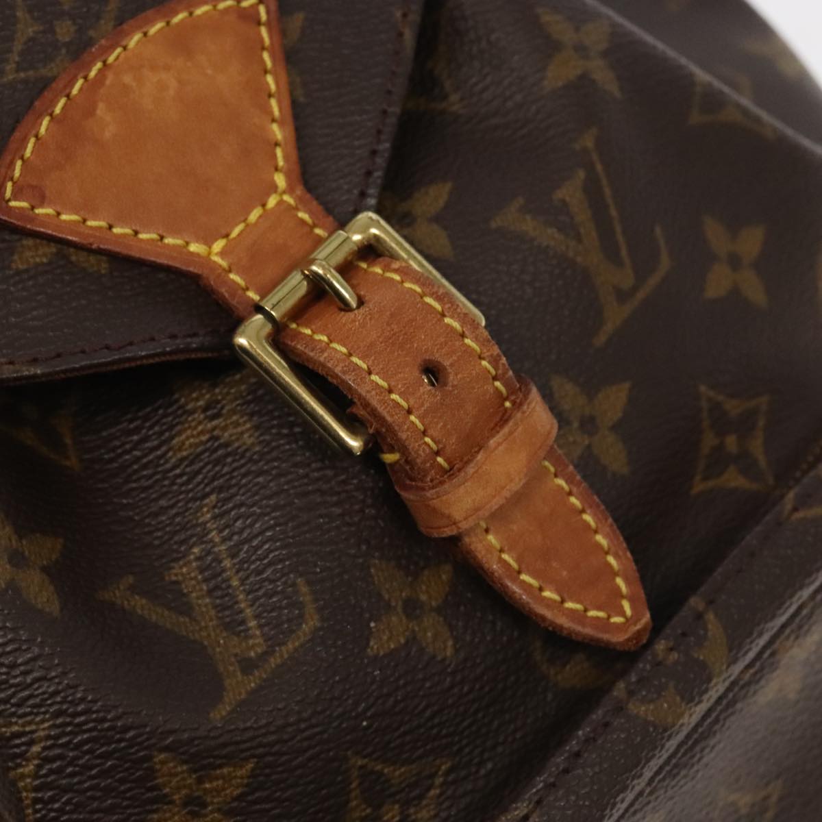 Louis Vuitton Montsouris Mm Brown Canvas Backpack Bag