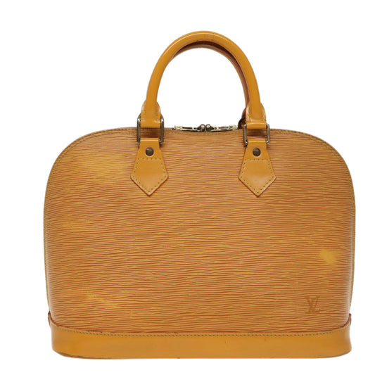 Louis Vuitton Alma Yellow Leather Handbag