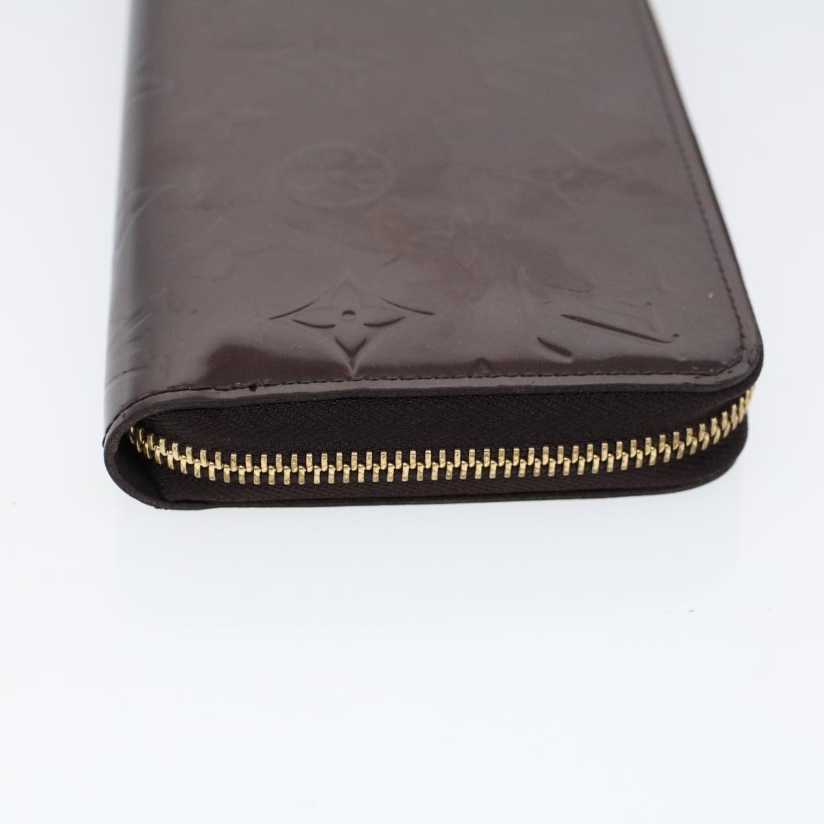 Louis Vuitton Portefeuille Zippy Burgundy Patent Leather Wallet