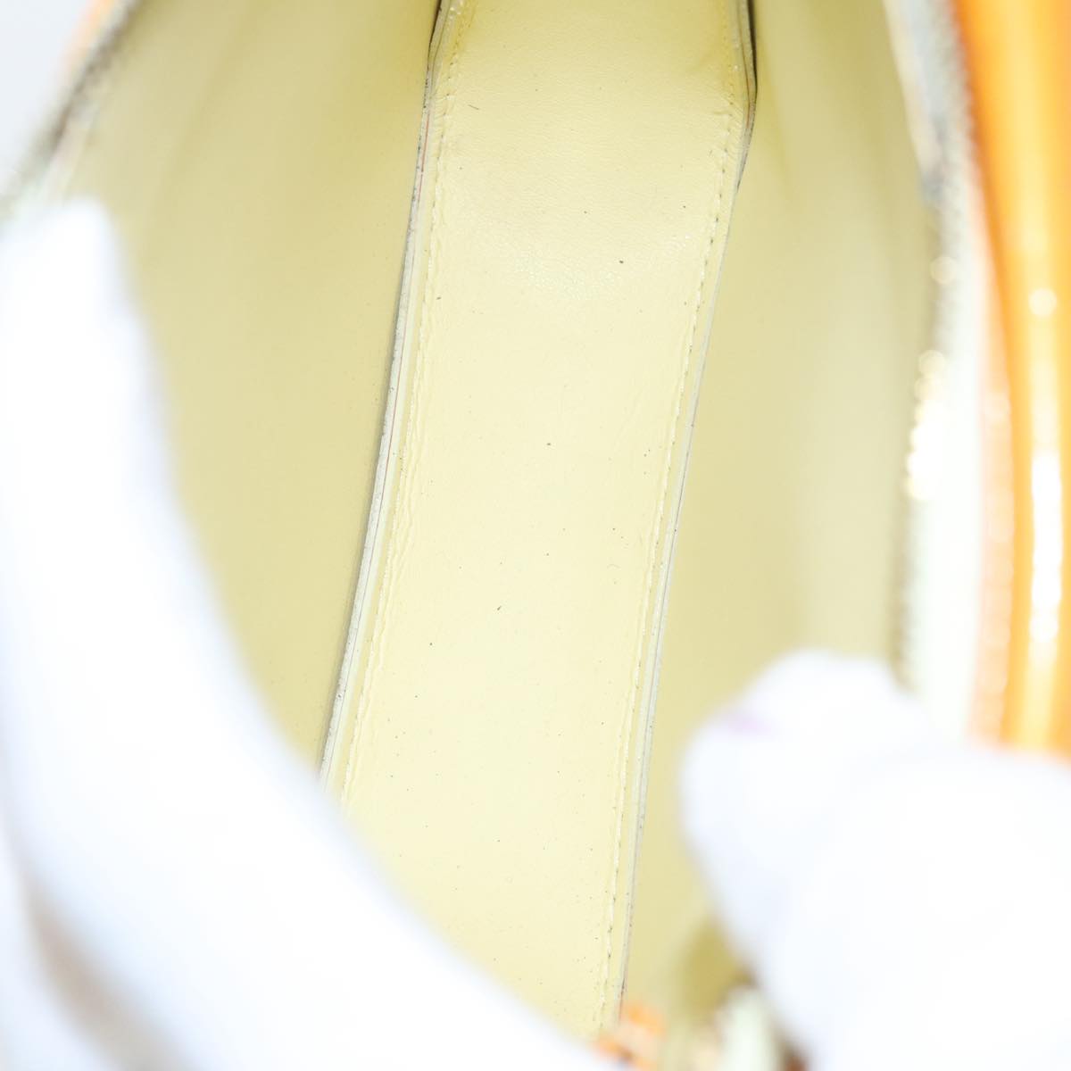 Louis Vuitton Mott Yellow Patent Leather Shoulder Bag